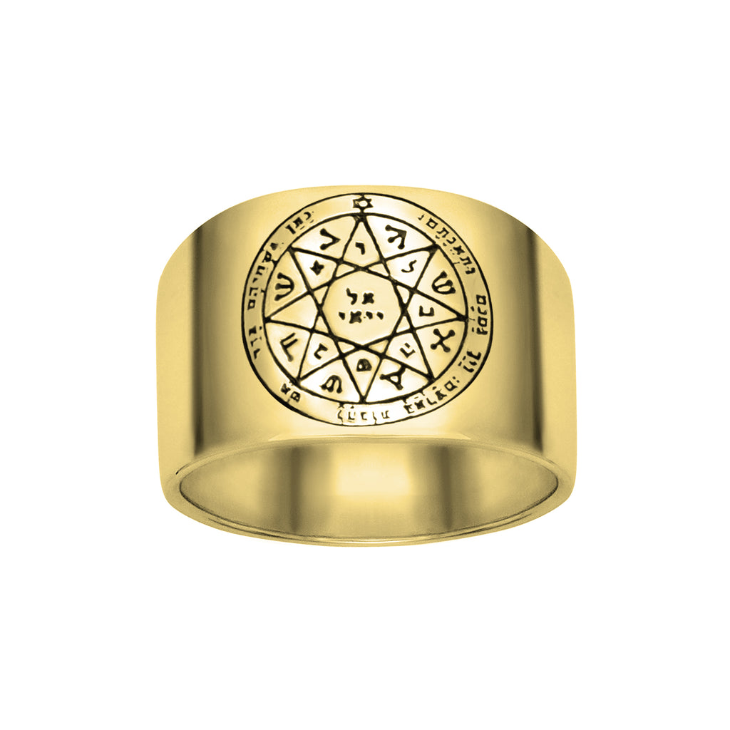 Guarding and Protection Seal Ring Pentacle King Solomon Silver 925 (6-13 sizes)