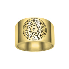 Seal of Guarding and Protection Ring Pentacle King Solomon Silver 925 (6-13 sizes)