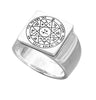 Image of Seal of Guarding and Protection Signet Ring Pentacle King Solomon Silver 925 (6-13 sizes)