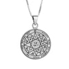 Image of Guarding & Protection Seal Seventh Pentacle of Mars King Solomon's Pendant Amulet Silver 925