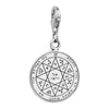 Image of Guarding and Protection Seal Pentacle King Solomon Pendant Amulet Silver Ø 0.6'
