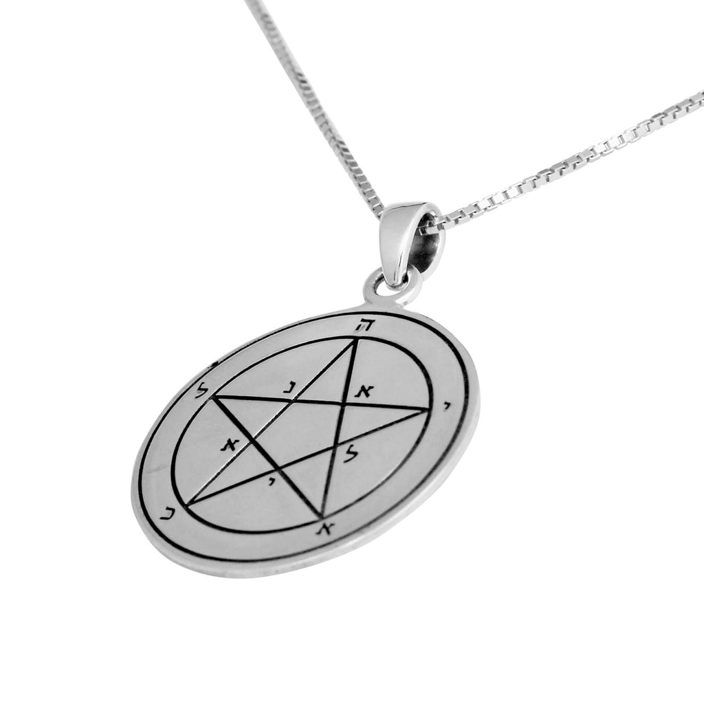 Fascination Seal Pendant Amulet The First Seal Mercury King Solomon Pentacle Silver 925