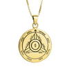 Image of The Fourth Seal of Saturn Pentacle King Solomon Amulet Pendant Silver 925