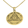 Image of The Fourth Seal of Saturn Pentacle King Solomon Amulet Pendant Silver 925