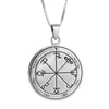 Image of The Seal of Retribution Sixth Pentacle of Saturn King Solomon Pendant Amulet Silver 925