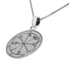 Image of The Seal of Retribution Sixth Pentacle of Saturn King Solomon Pendant Amulet Silver 925