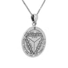 Image of Pendant Amulet of Foresight The Seventh Pentacle of Saturn King Solomon Seal, Silver 925