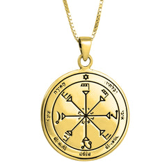 Pendant Seal of Solomon for Insight Amulet Kabbalah Pentacle Silver 925 Ø 0,09