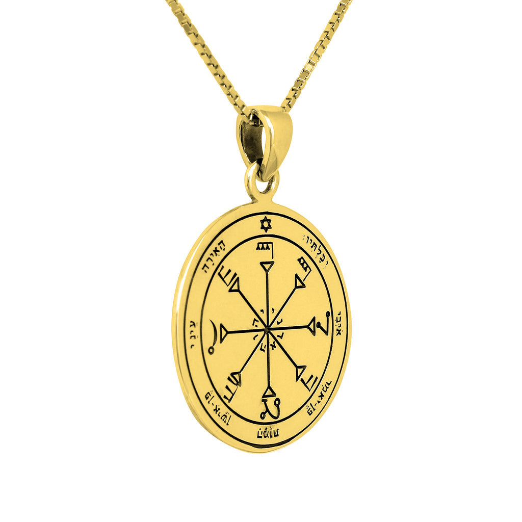 Pendant Seal of Solomon for Insight Amulet Kabbalah Pentacle Silver 925 Ø 0,09"