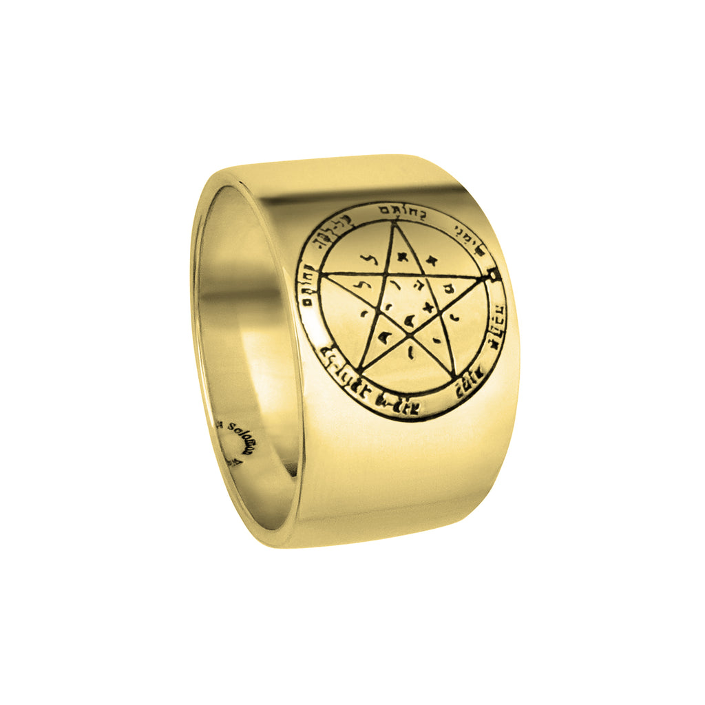Kabbalah Ring Wishes Seal Pentacle Amulet King Solomon Silver 925 (6-13 sizes)