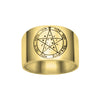 Image of Kabbalah Ring Wishes Seal Pentacle Amulet King Solomon Silver 925 (6-13 sizes)