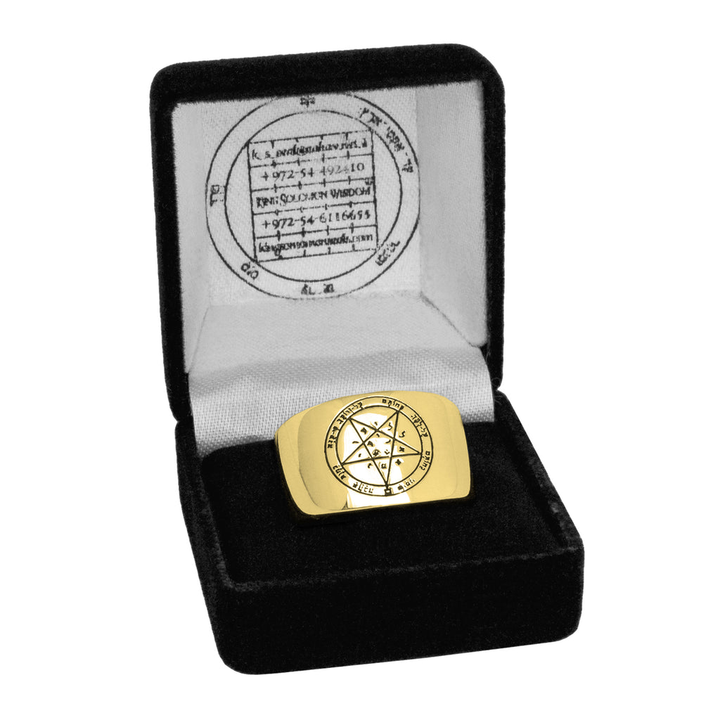 Kabbalah Ring Wishes Seal Pentacle Amulet King Solomon Silver 925 (6-13 sizes)