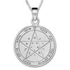 Image of Wishes Seal Pendant Kabbalah King Solomon Pentacle Amulet Talisman Silver 925