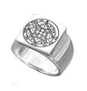 Image of Love Seal Kabbalah Pentacle King Solomon Signet Ring Amulet Silver 925 (6-13 sizes)