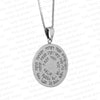 Image of Pendant Kabbalah Amulet Mind Gain of King Solomon Pentacle Sterling Silver Ø1"