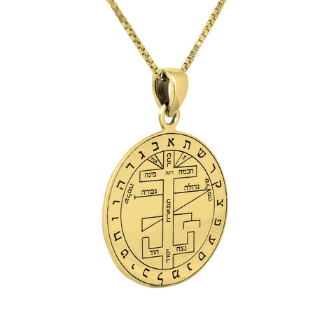 Pendant Seal The Great Key of Solomon Amulet Kabbalah Pentacle Silver 925