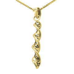 Pendant Amulet for Energy Healing DNA Molecule Double Helix Gilding Silver 925