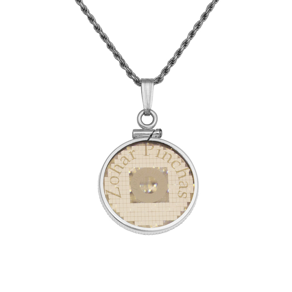 Pendant Amulet Chain Silver 925 Jewelry Kabbalah Medallion Zohar Pinhas Healing