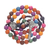 Image of Multicolored Rosary Prayer Beads Christian Order of St. Benedict Crucifix Necklace 19"