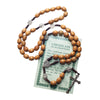 Image of Original Wooden Rosary Beads w/ Jerusalem Cross and Christianity Crucifix from Holy Land 19"