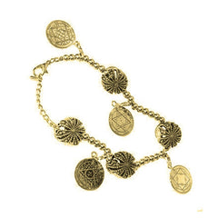 Bracelet Pendant Amulet Chain King Solomon Pentacle 8 Seal Silver 925/Gold Plate 18K