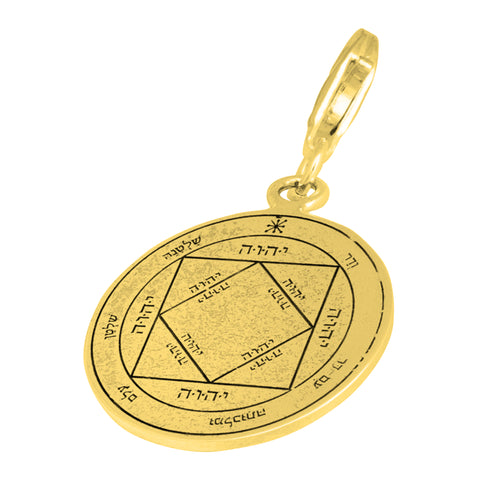 Kabbalah Pendante Victorious Seal Pentacle King Solomon Amulet Silver 925 Ø 0.6"