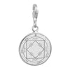 Image of Kabbalah Pendant Victorious Seal Pentacle King Solomon Amulet Silver 925 Ø 0.6"