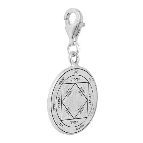 Kabbalah Pendant Victorious Seal Pentacle King Solomon Amulet Silver 925 Ø 0.6"