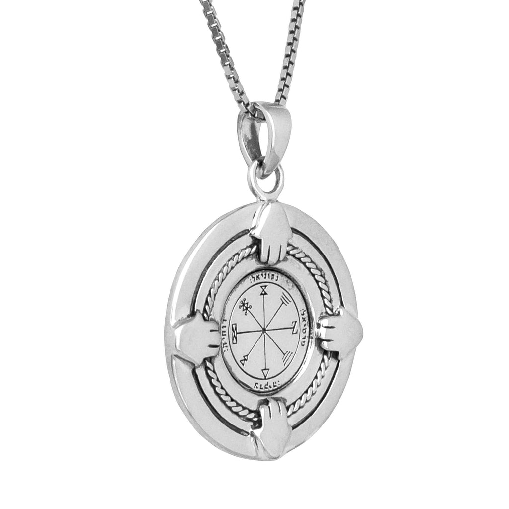 Kabbalah Pendant Profusion Seal First Pentacle of Jupiter King Solomon Amulet silver 925 Ø 0,90"