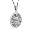 Image of Path Clearing Seal Pendant King Solomon Amulet First Pentacle of Moon, Silver 925