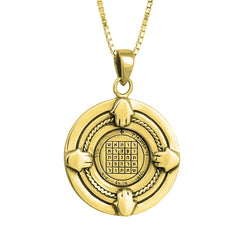 King Solomon Seal Livelihood Pendant Amulet Second Pentacle of Saturn, Silver 925