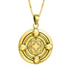 Image of Kabbalah Pendant Victorious Seal Pentacle King Solomon Amulet w/Hamsa Silver 925