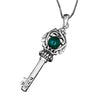 Image of The Key of the Soul for Protection Pendant Amulet Malachite Stone Silver 925