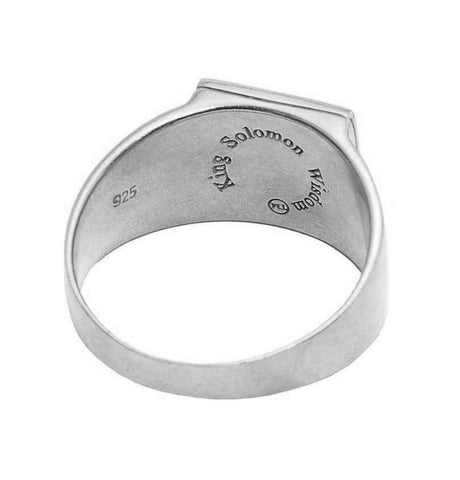 Seal of Guarding and Protection Signet Ring Pentacle King Solomon Silver 925 (6-13 sizes)