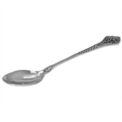 Handmade Sterling Silver Small Coffee Spoon Filigree Vintage Styled 5.3
