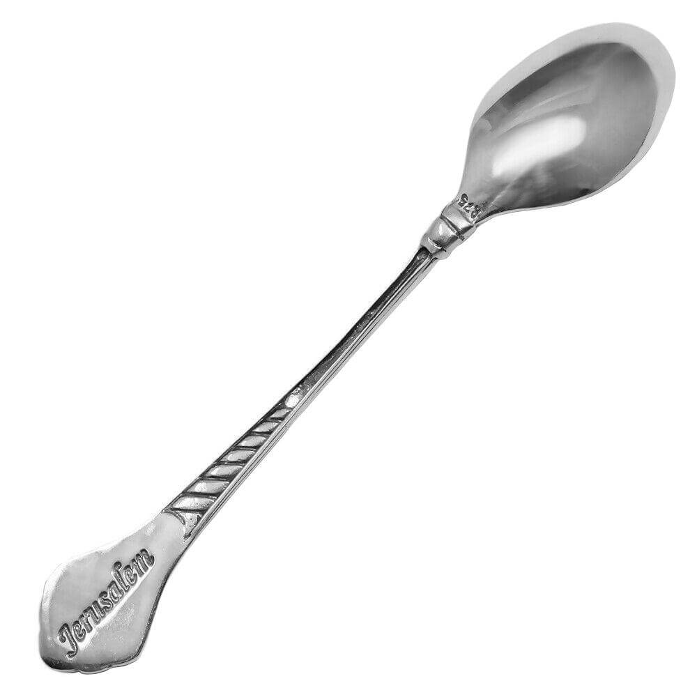 Handmade Sterling Silver Small Coffee Spoon Filigree Vintage Styled 5.3"/13 cm