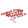 Image of Sandal Wood Rosary with Rose Aroma and Jerusalem Cross Holy Land Gift