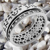 Image of Blessing Rotating Ring w/ Jewish Prayer Judaica Silver 925 Israel Handmade Talisman