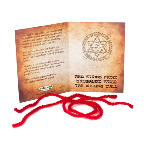 2 pcs Red String Bracelet Authentic Kabbalah Amulet from Jerusalem Rachel’s Tomb