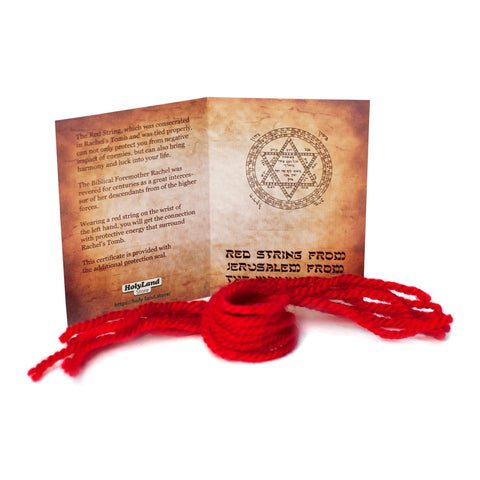 7 pcs Authentic Kabbalah Protection Bracelet Red String Rachel’s Tomb Jerusalem
