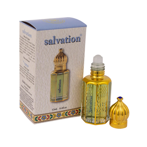 Holy Aromatic Consecrated Salvation Anointing Oil by Ein Gedi Spiritual Roll-on Applicator Prayer Bible from Holy Land Jerusalem Octagonal