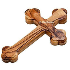 Crucifixes & Crosses - Hand Made Olive Wood Cross From Jerusalem The Holy Land 5.6"/13.5 Cm