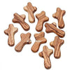 Image of Crucifixes & Crosses - Set Of 10 Handmade Small Cross Olive Wood From Jerusalem The Holy Land 2.5 Each