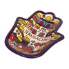 Image of Decorative Hamsa Serving Plate Jerusalem Hand Made Armenian Ceramic-1
