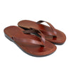 Image of Men & Woman Jerusalem Unisex Biblical Style Sandals Genuine Camel Leather Toe Stripes