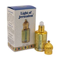 Light of Jerusalem Consecrated Anointing Oil by Ein Gedi Holy Aromatic Prayer Bible from Holy Land Jerusalem Spiritual Roll-on Applicator Octagonal Glass bottle for Prayers