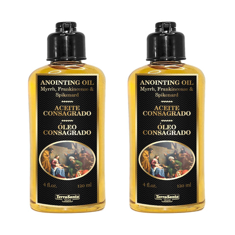 Anointing Oil with Frankincense, Myrrh & Spikenard Certified From Holy Land, 4fl.oz