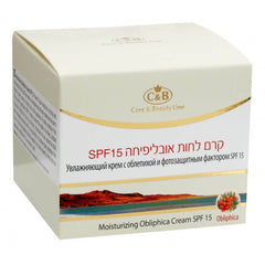 Obliphica moisturizing cream for facial with SPF 15 Dead Sea C&B 1.7fl.oz/50 ml