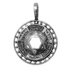 Image of Pendant - Silver 925 Jewish Magen David Pendant Names Of 12 Angels Star Of David Judaica Ø 1.1"