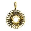Image of Pendant - Silver 925 Jewish Magen David Pendant Names Of 12 Angels Star Of David Judaica Ø 1.1"
